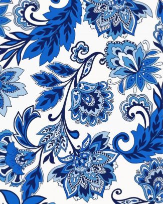 Chinese Delft Blue diamond painting