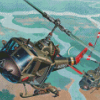 Huey Helicopters diamond painting