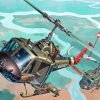 Huey Helicopters diamond painting