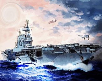 Military Ships USS Enterprise diamond painting