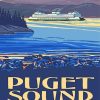 Puget Sound Illustration diamond painting