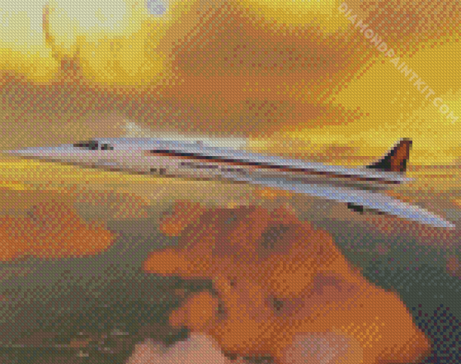 Concorde Airliner diamond painting