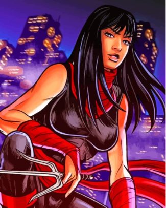Elektra Marvel diamond painting