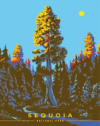 Sequoi Tree Poster diamond painting