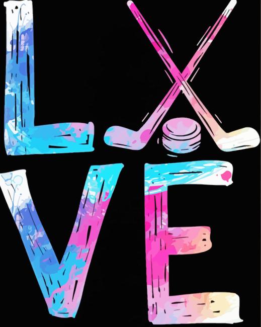 Hockey Love diamond painting