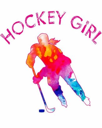 Hockey Girl Art diamond painting