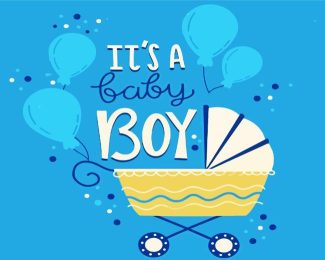 Its A Boy Gender Reveal diamond painting
