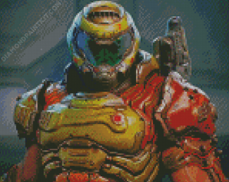 Doom Slayer paint by numbers