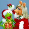 Christmas Kermit And Piggy Diamond Painting