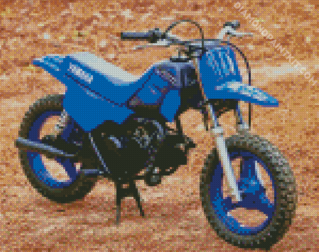 Blue Peewee Motorbike Diamond Painting