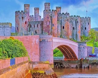 Conwy Castle Wales Diamond Painting