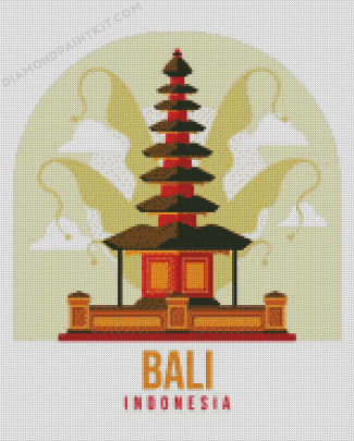 Bali Indonesia Poster Diamond Painting