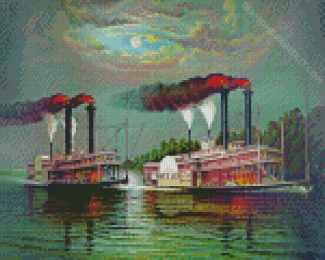 The Steamboats Diamond Painting