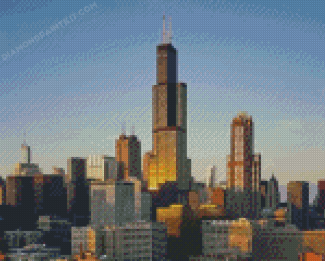 Willis Tower Of Chicago Diamond Painting