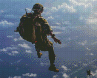 Skydiving Soldier Diamond Painting