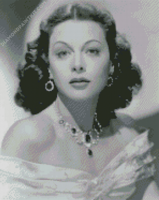 Black And White Hedy Lamarr Diamond Painting