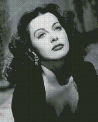 Monochrome Hedy Lamarr Diamond Painting