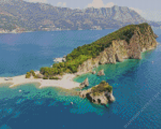 Sveti Nikola Island Landscape Diamond Painting