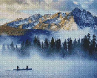 Sawtooth Mountains Landscapes Diamond Painting art