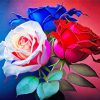 Aesthetic Red And Blue Roses Art Diamond Painting