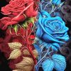 Aesthetic Red And Blue Roses Diamond Painting